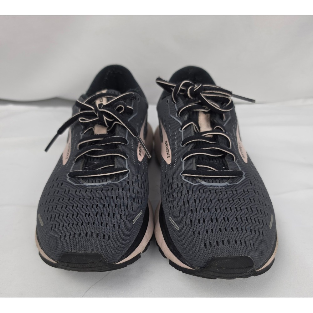 Brooks Ghost 13 Womens Running Shoes Grey Pink 1203381D062 Size 8.5 Wide